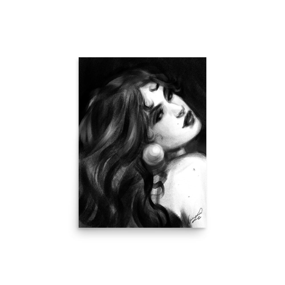 Seen at Last | Black & White Portrait Art Print | 12x16 - Daliana Leon Art